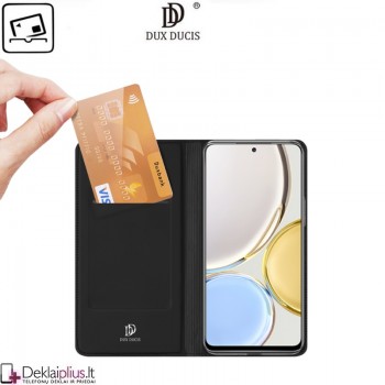 Dux Ducis dirbtinės odos atverčiamas dėklas - juodas (telefonams Huawei Honor Magic 4 Lite)
